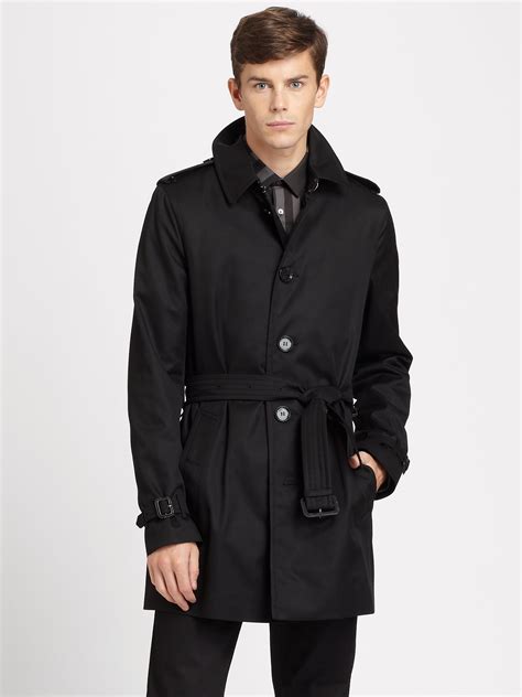 burberry single breasted trench coat mens